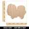 Pekingese Dog Solid Unfinished Craft Wood Holiday Christmas Tree DIY Pre-Drilled Ornament